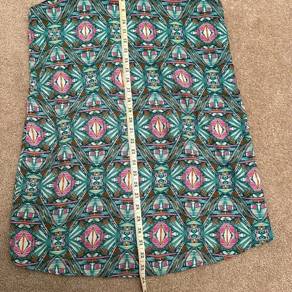 Buddy Love Teal and Pink Patterned Dress, Size Medium - Picture 4 of 5